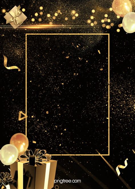 Simple Cool Black Gold Style Party Background Wallpaper Image For Free