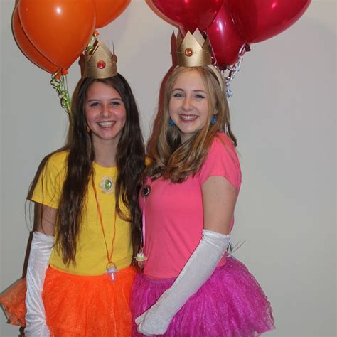 Princess Peach Costume And Princess Daisy Costume Dresses