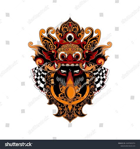 Leak Bali Illustration Using Balinese Carving Stock Vector Royalty Free Shutterstock
