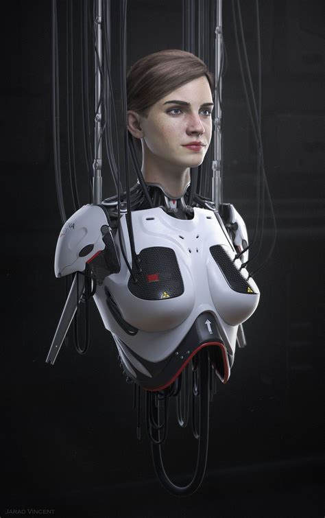 Android Girl By Jarad Vincent Realistic 2d Cgsociety Cyborg Girl Robot Girl Female Robot
