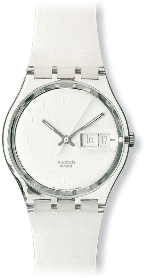 Swatch Womens Gk733 Quartz Dial Plastic Date Watch White Dial Watch