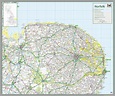 Norfolk - UK County Map - 105 x 125 cm: Amazon.co.uk: Office Products