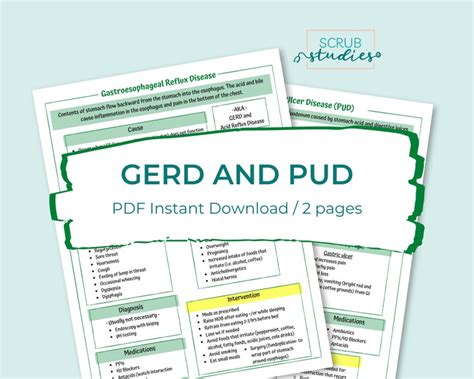 GERD And PUD Study Guide Gastroesophageal Reflux Disease Peptic Ulcer