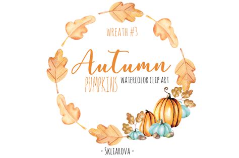 Autumn Wreath 3 By Happywatercolorshop Thehungryjpeg