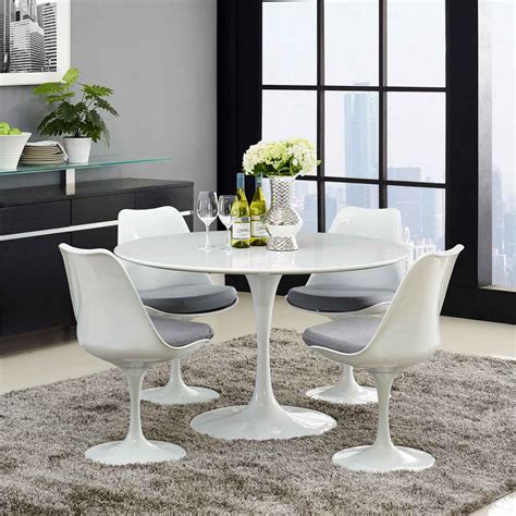 Modway Lippa 47 Wood Top Dining Table White Mw Eei 1118 Whi At