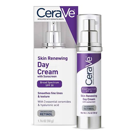 Cerave Renewing Day Cream With Retinol Spf30 176 Ounce Merryderma