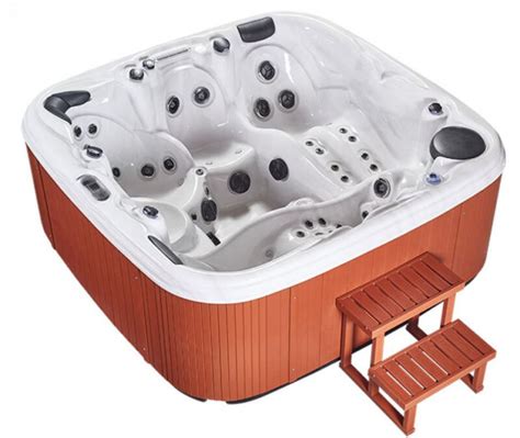 Double Lounger 5 Person Outdoor Hot Tub Whirlpool Spa 110 Jets Bluetooth Wifi For Sale From