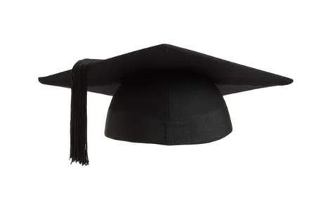 Graduation Mortarboard Masters Fitted Black Cap Hat Academic Gown