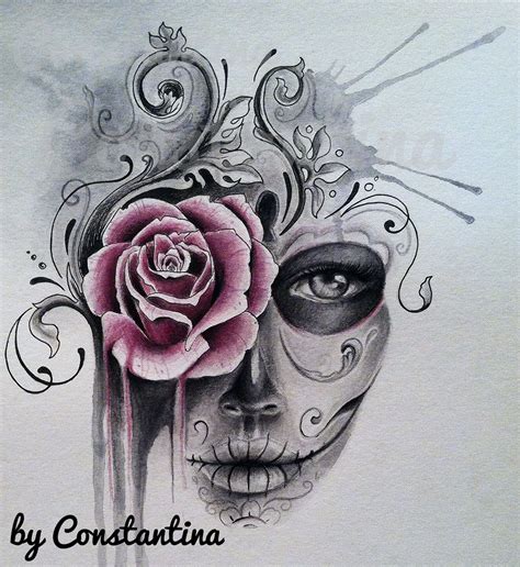 Pin By Sheri Hudson On Artwork Of Constantina Skull Girl Tattoo