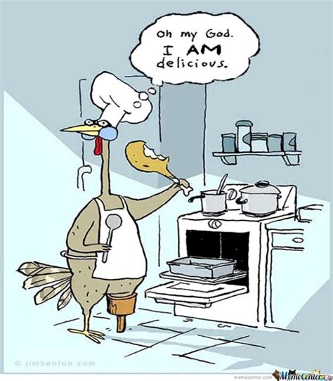 Turkey Eating His Own Turkey Leg Thanksgiving Jokes Thanksgiving Cartoon Funny Cartoons