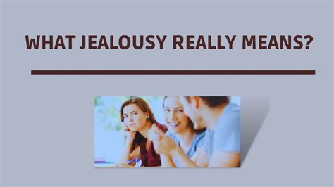 what are signs and behaviors of jealousy people