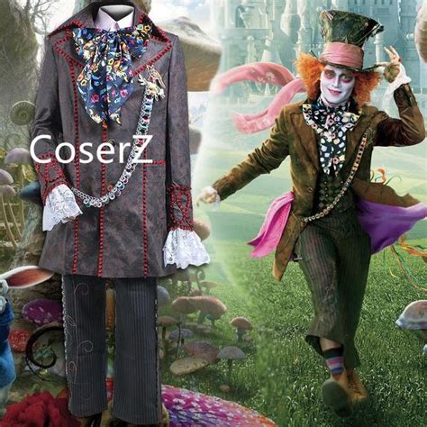 Alice In Wonderland Cosplay Johnny Depp Mad Hatter Costume For Adults