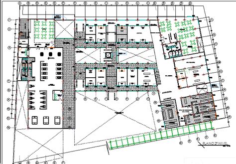 Commercial Office Building Architecture Layout Plan Details Dwg File