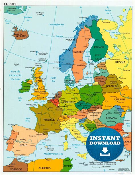 Political Map Of Europe Free Printable Maps Maps Of The World To