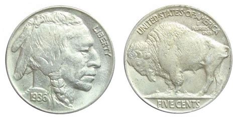 1936 Buffalo Nickels Indian Head Nickel Line Type Value And Prices