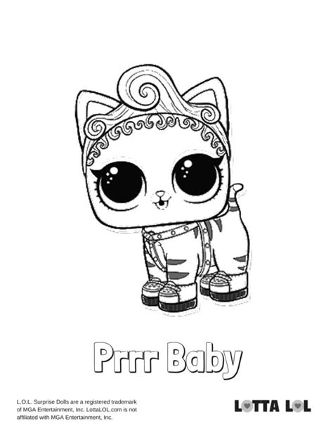 Purrr Baby Lol Surprise Doll Coloring Page Lotta Lol