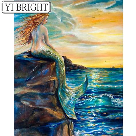 Diy The Little Mermaid Diamond Embroidery Needlework Diamond Painting