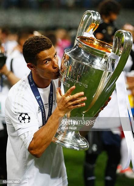 Cristiano Ronaldo Champions League Trophy Photos And Premium High Res