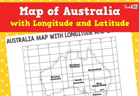 Map Australia W Longitude And Latitude Bandw Longitude Map Latitude