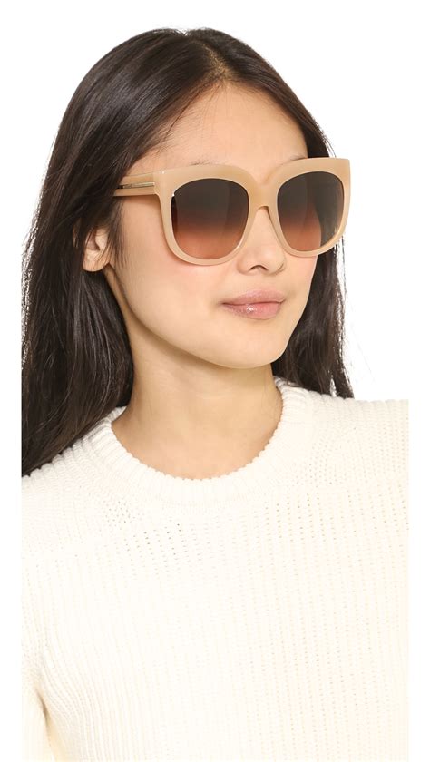 Stella Mccartney Oversized Sunglasses Nudebrown In Natural Lyst