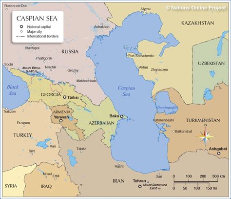 Map Of The Region Of The Caspian Sea In 2020 Caspian Sea World