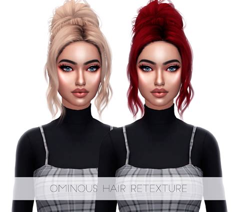 Sims 4 Cc Custom Content Hairstyle Ominous Hair Naturals Sims