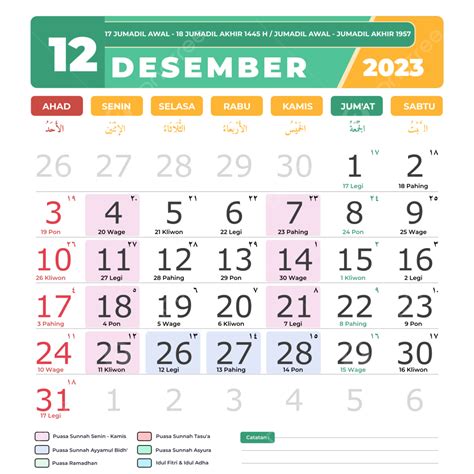 Gambar Kalender Hijriah 2023 Desember Desember Kalender Hijriah 2023