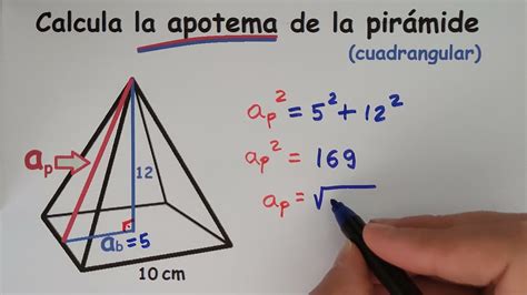 Apotema De Una Pirámide Cuadrangular Youtube