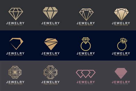 Set Of Jewelry Logo Design Logos Design Bundles