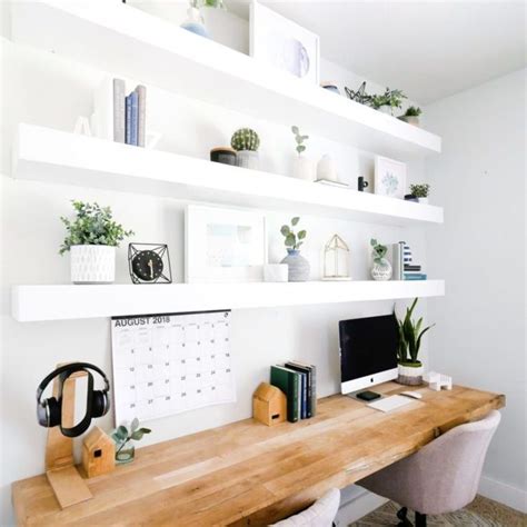 19 Diy Floating Shelves Ideas Modern Home Offices Office Space