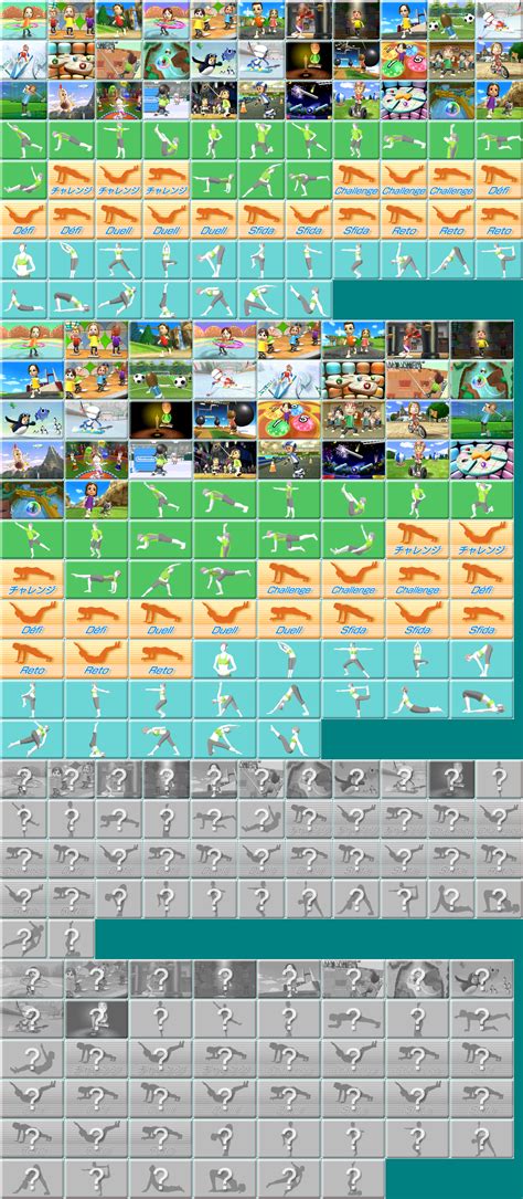 The Spriters Resource Full Sheet View Wii Fit Plus Activity Icons