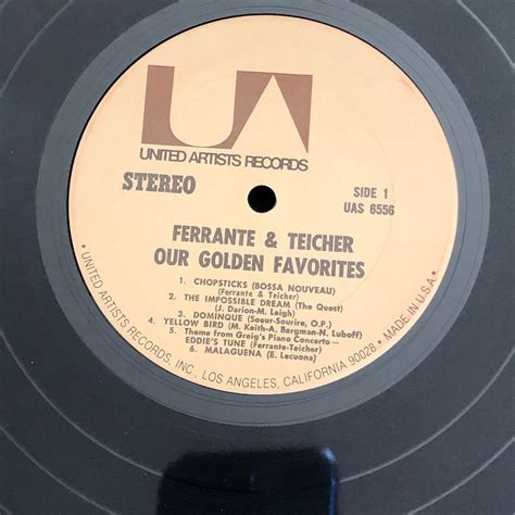 Ferrante And Teicher Our Golden Favorites Vinyl Record Lp Etsy