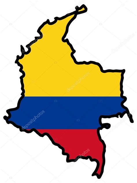 Map In Colors Of Colombia — Stock Vector © Perysty 3220557