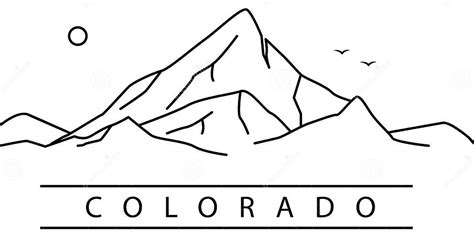 Colorado City Line Icon Element Of Usa States Illustration Icons Stock