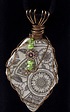 Broken china jewelry vintage pendant necklace wire wrapped
