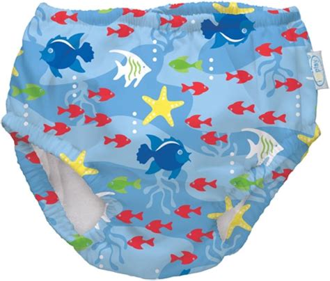 I Play Ultimate Swim Diaper Light Blue Fish Small