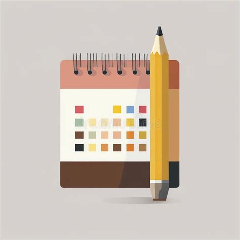 Minimalist Calendar And Pencil Illustration For Planners And Scheduling