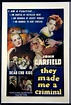 THEY MADE ME A CRIMINAL (1939) Original one sheet size, 27x41 movie poster.