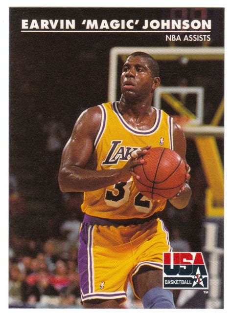Magic Johnson 36 1992 Skybox Usa Team Basketball Magic Johnson