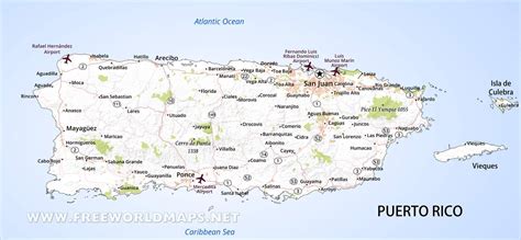 Puerto Rico Map Geographical Features Of Puerto Rico Of The Caribbean
