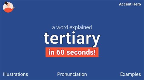 Tertiary Meaning And Pronunciation Youtube