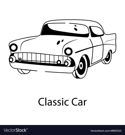 Classic Car Royalty Free Vector Image Vectorstock