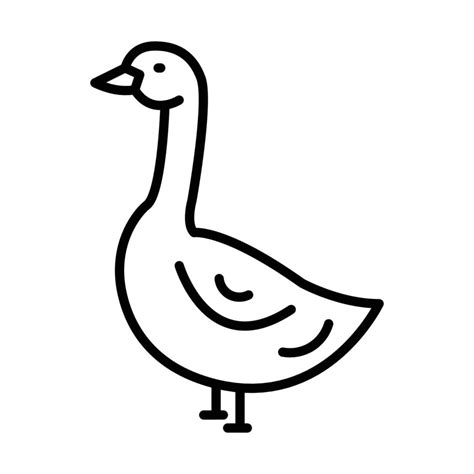 Goose Outline Icon Animal Vector 5163312 Vector Art At Vecteezy