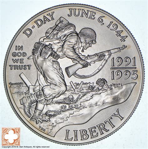 Silver Uncirculated 1991 1995 World War Ii D Day Commemorative Us