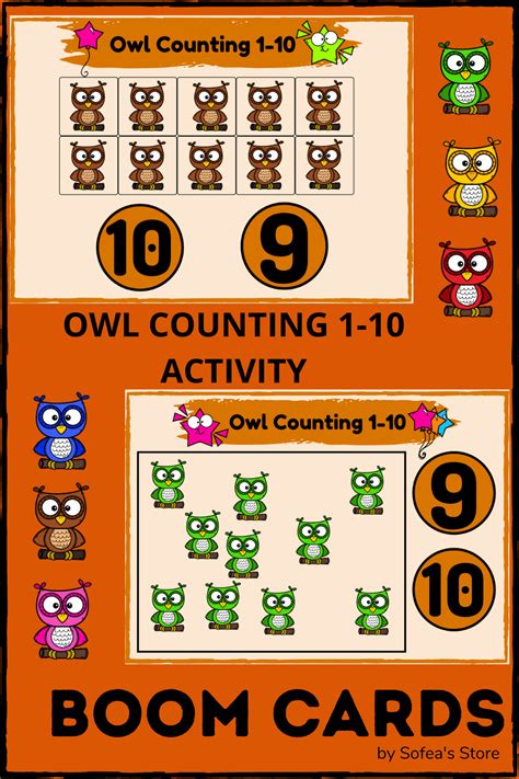 Owl Math Boom Cards Counting Activity 1 10 Math Counting