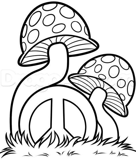 Simple Mushroom Drawing At Explore Collection Of