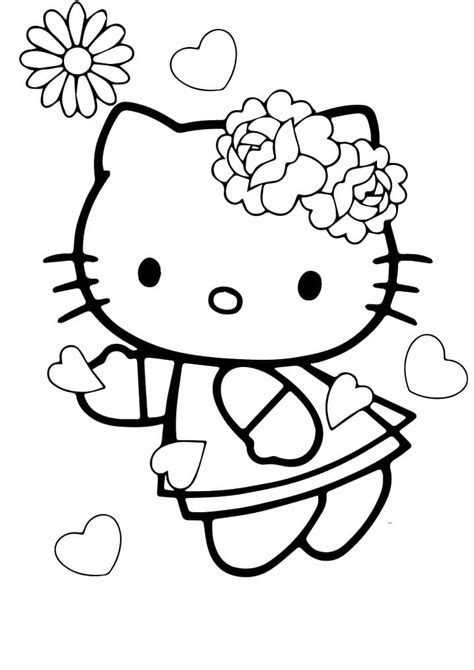 10 Hello Kitty Coloring Page Pics Coloring Page