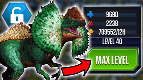 Erliphosaurus Unlocked Max Level 40 Jurassic World The Game Youtube