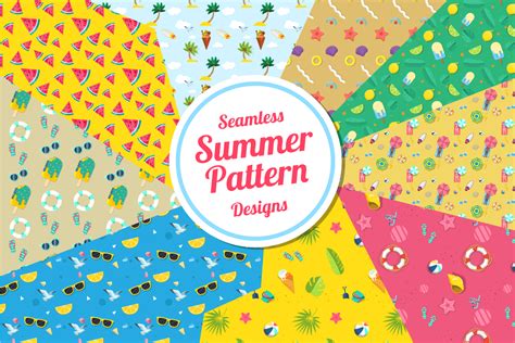 Seamless Summer Pattern Designs Graphicmama