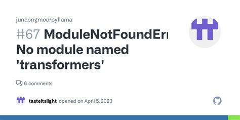 Modulenotfounderror No Module Named Transformers Issue